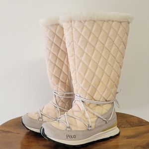 Polo Ralph Lauren Girl's Snow Boots Pink Size 13
